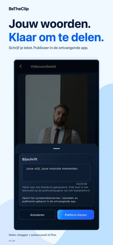 iPhone · Jouw woorden. Klaar om te delen.