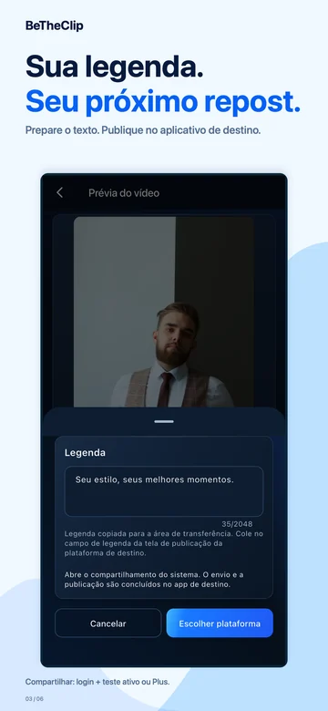 iPhone · Sua legenda. Seu próximo repost.