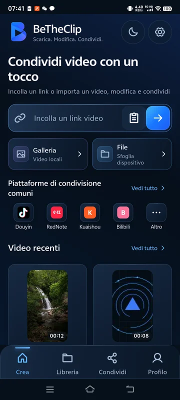 Incolla il link